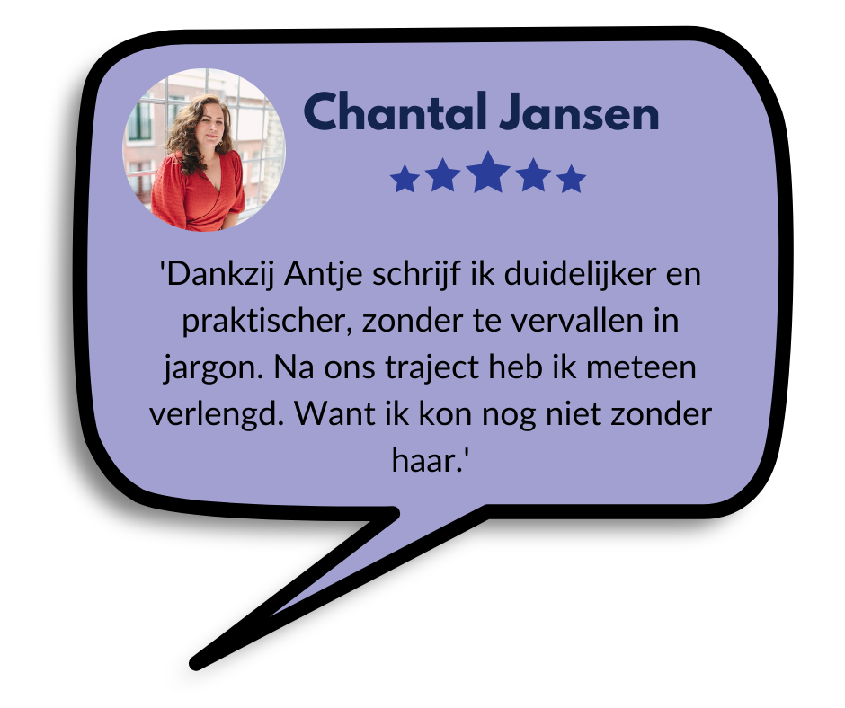 Schrijfcoaching Chantal